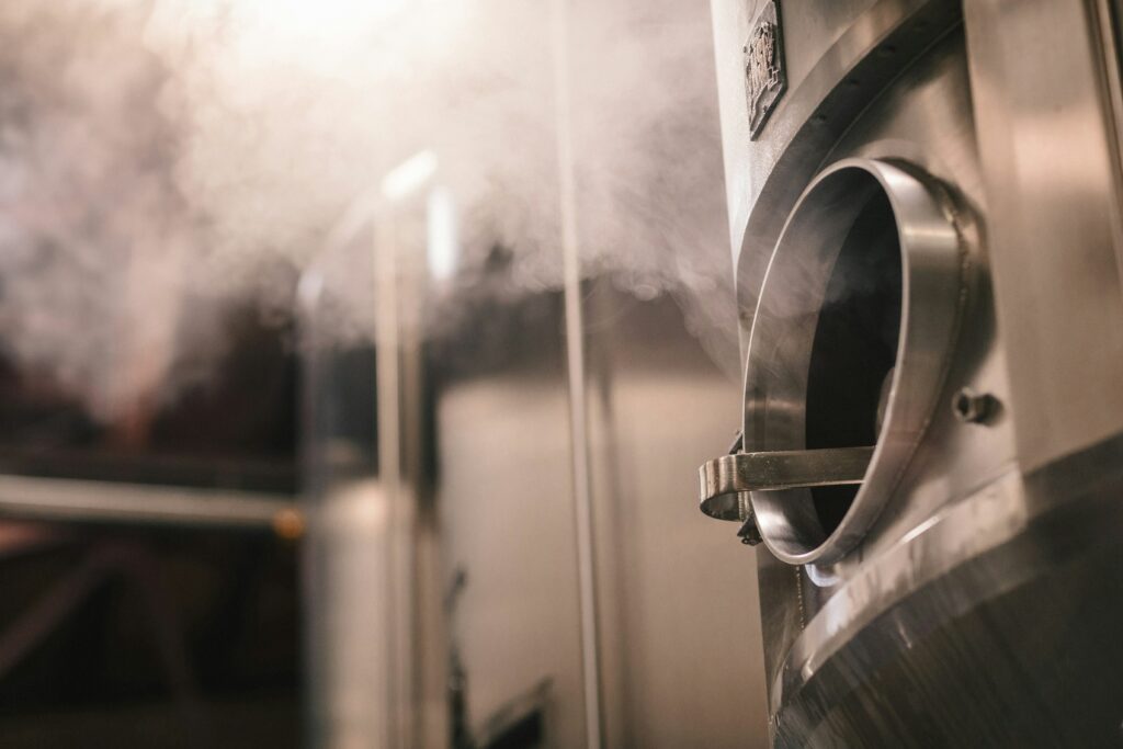 Furnace Humidifier - Steam coming out of metallic pipe