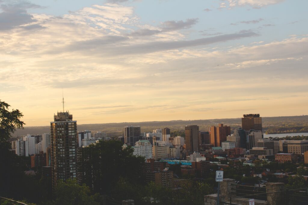 Hamilton city skyline